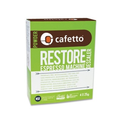 Cafetto Restore Descaler – 4 x 25g Sachet – OMRI Listed for Organic Use